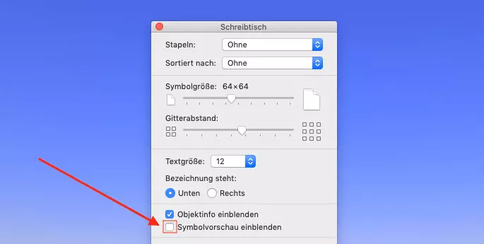 Mac schneller machen: Darstellungsoptionen 