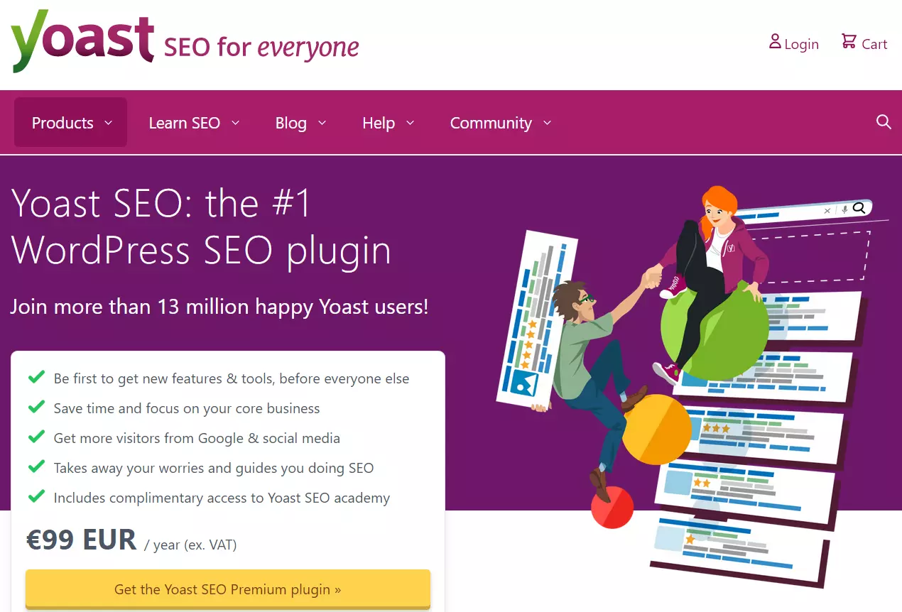 Homepage von Yoast