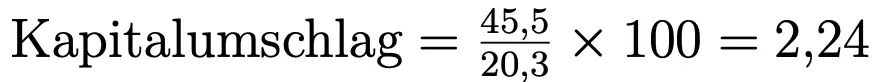 Kapitalumschlag: Beispiel